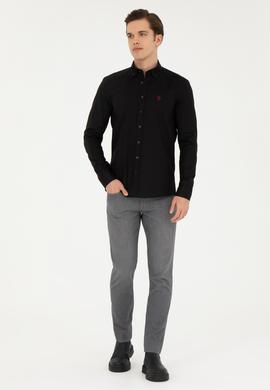 Erkek Siyah Uzun Kollu Basic Gömlek - 50256697046