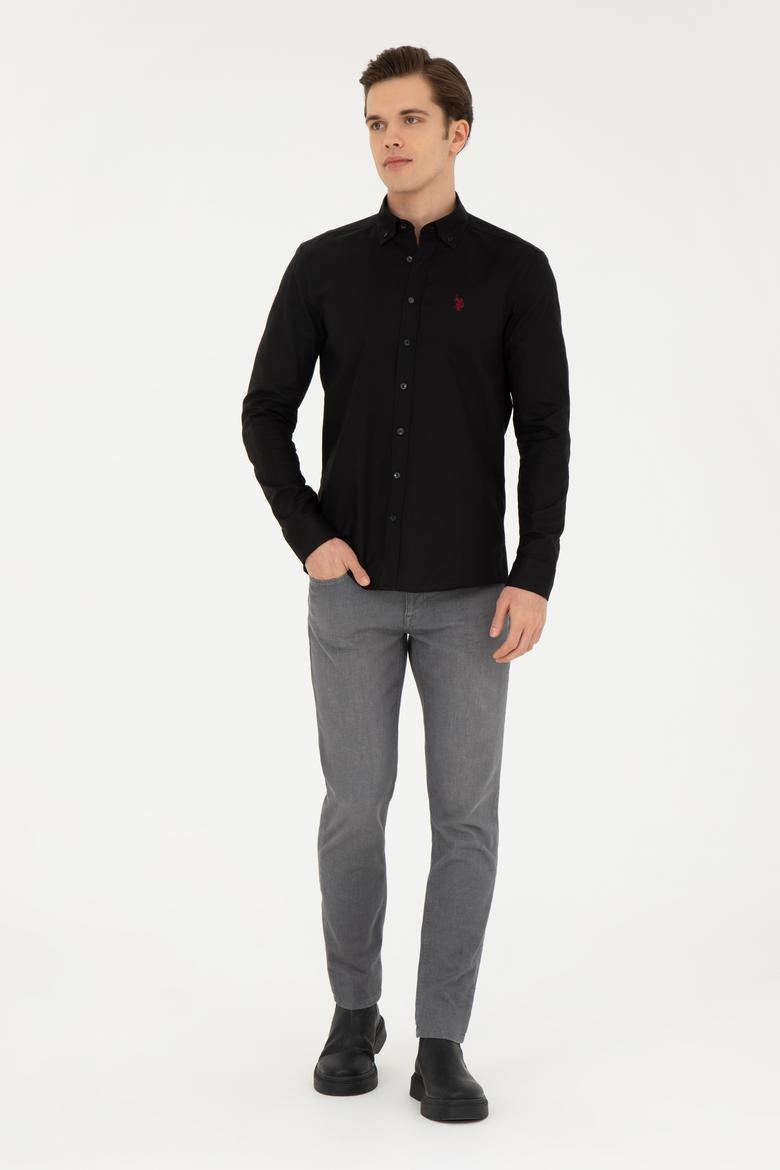 Erkek Siyah Uzun Kollu Basic Gömlek - 50256697046