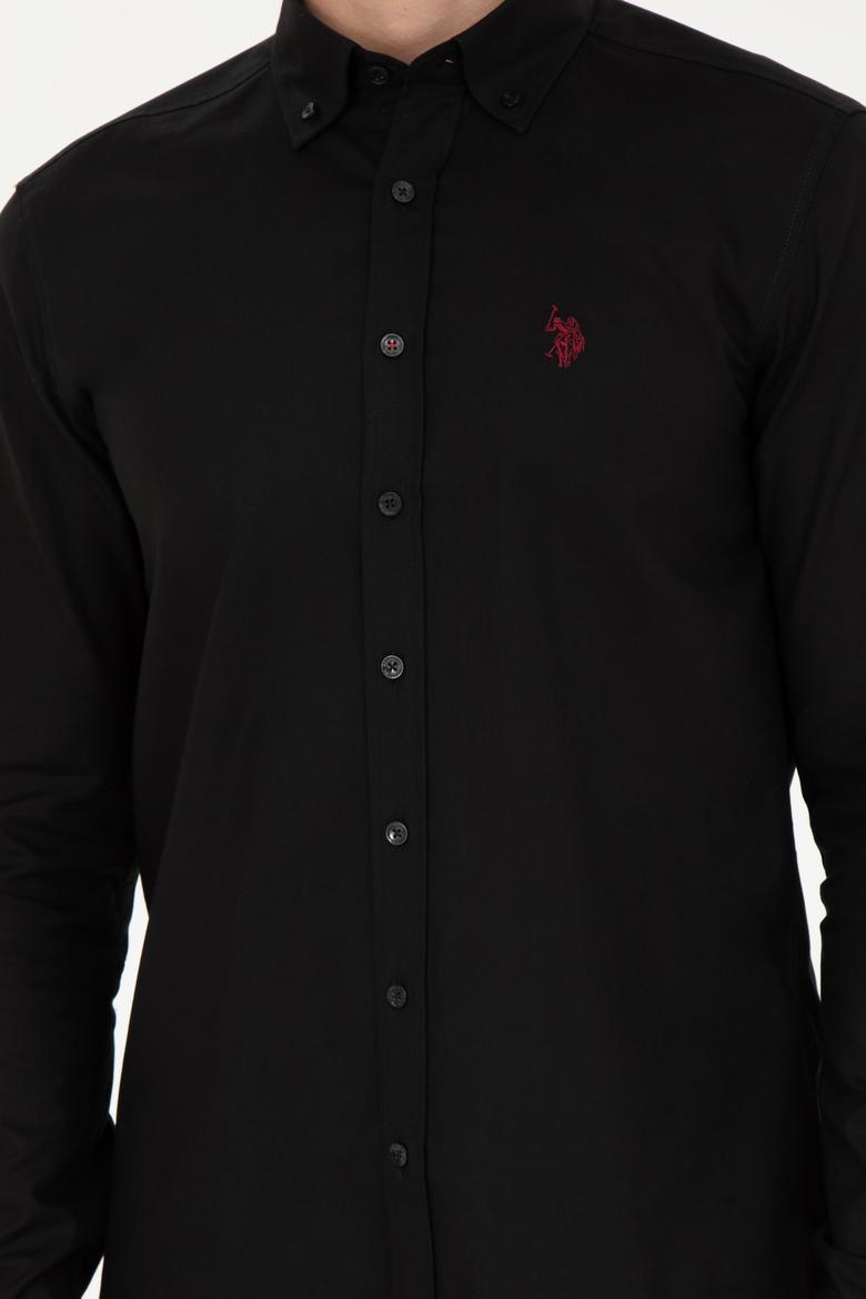 Erkek Siyah Uzun Kollu Basic Gömlek - 50256697046