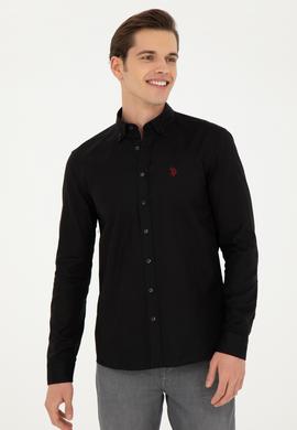 Erkek Siyah Uzun Kollu Basic Gömlek - 50256697046