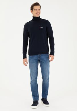 Erkek Lacivert Basic Kazak - 50256266002