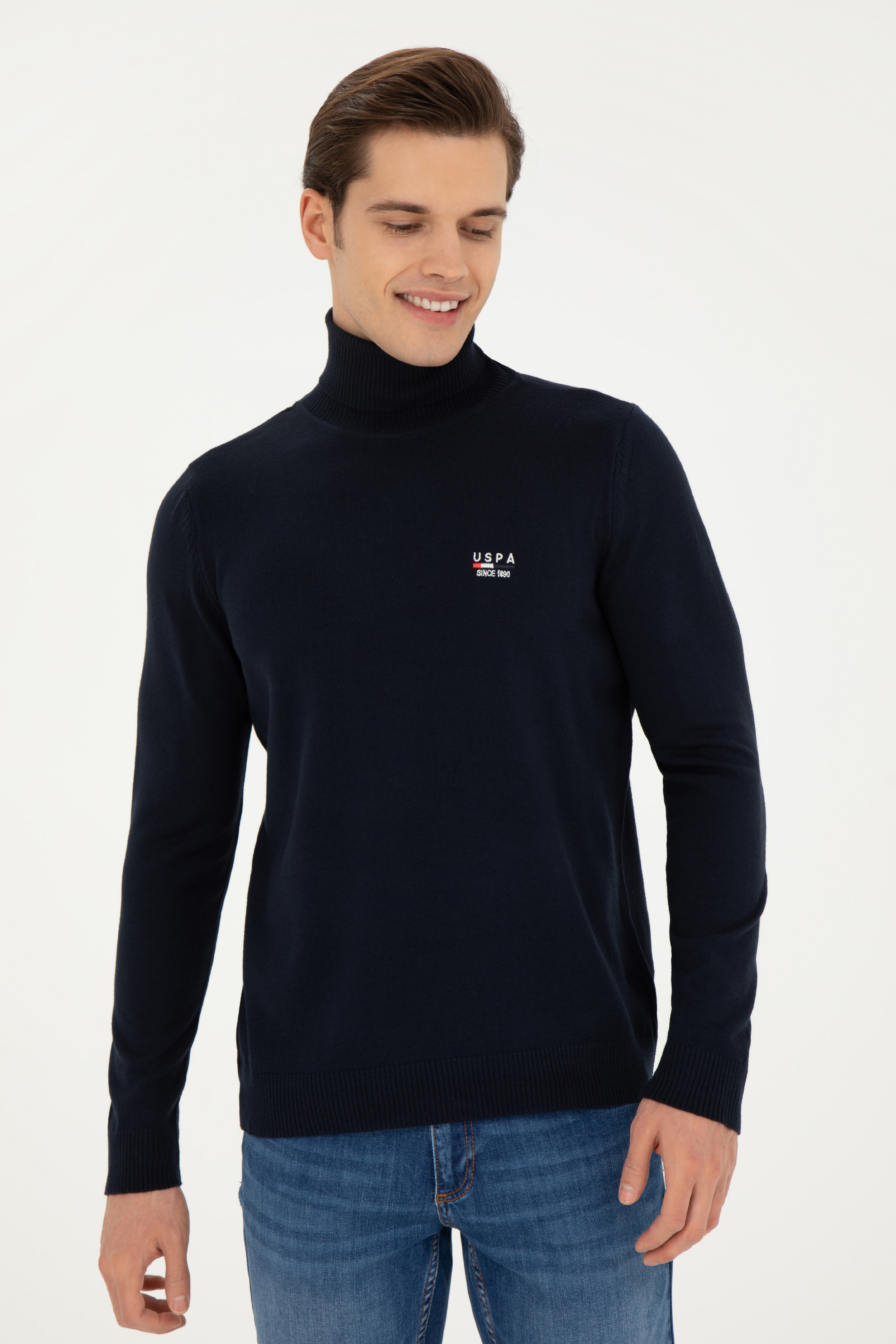 Erkek Lacivert Basic Kazak