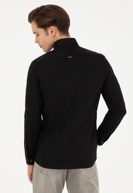 Erkek Siyah Uzun Kollu Basic Gömlek - 50271277037