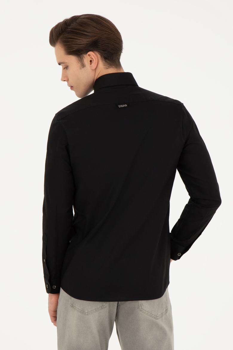 Erkek Siyah Uzun Kollu Basic Gömlek - 50271277037