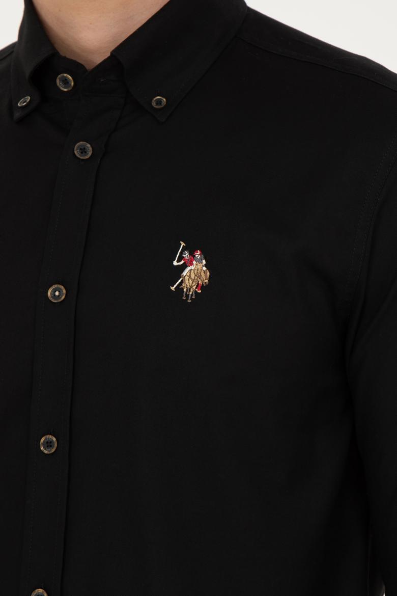 Erkek Siyah Uzun Kollu Basic Gömlek - 50271277037