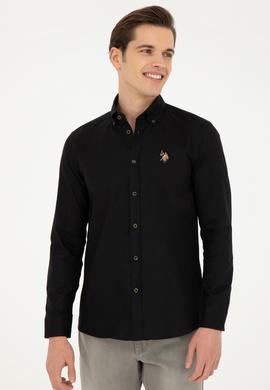 Erkek Siyah Uzun Kollu Basic Gömlek - 50271277037