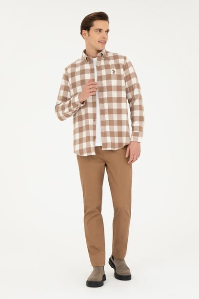 Erkek Camel Kanvas / Chino Pantolon