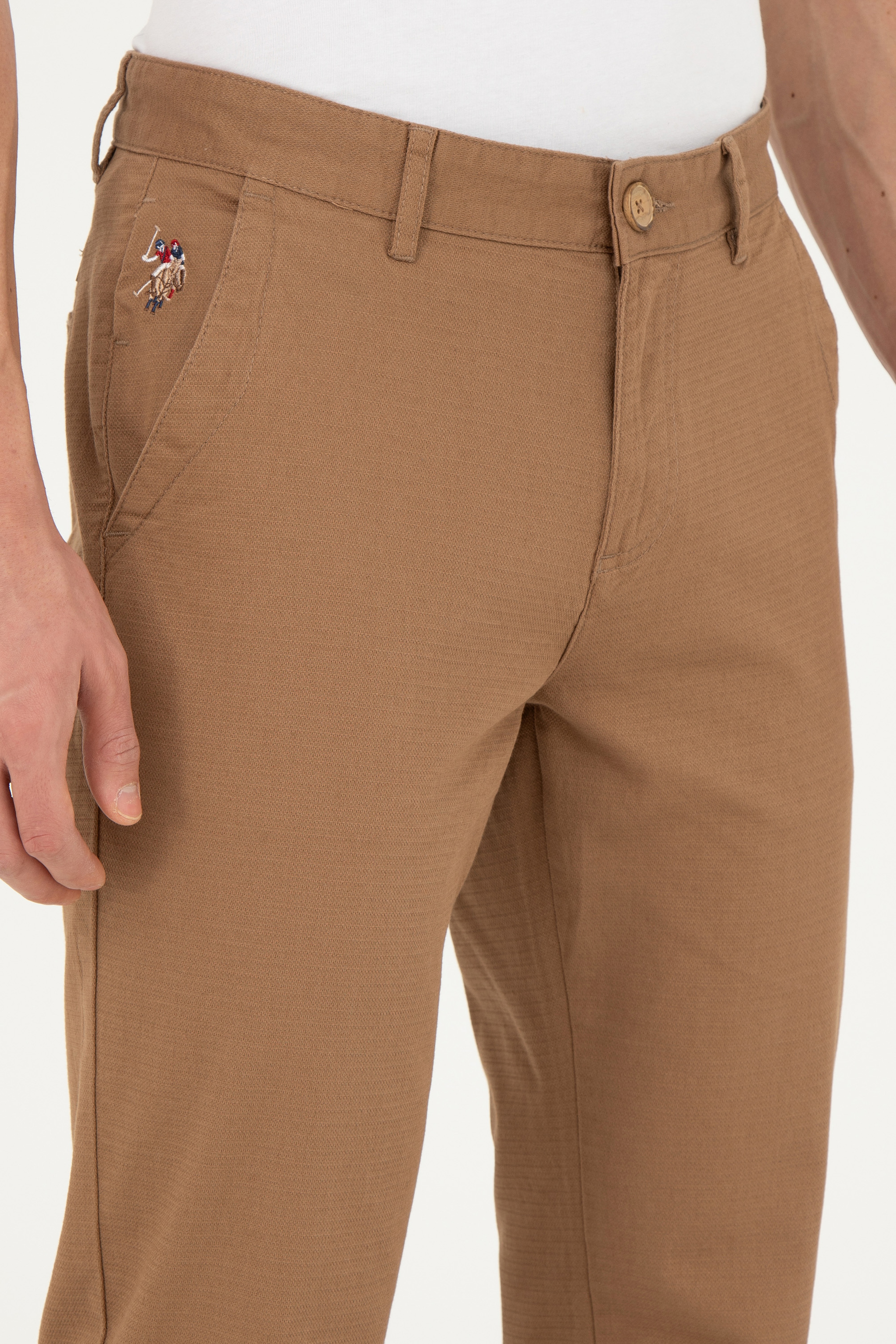 Erkek Regular Fit Camel Kanvas / Chino Pantolon - Image 5