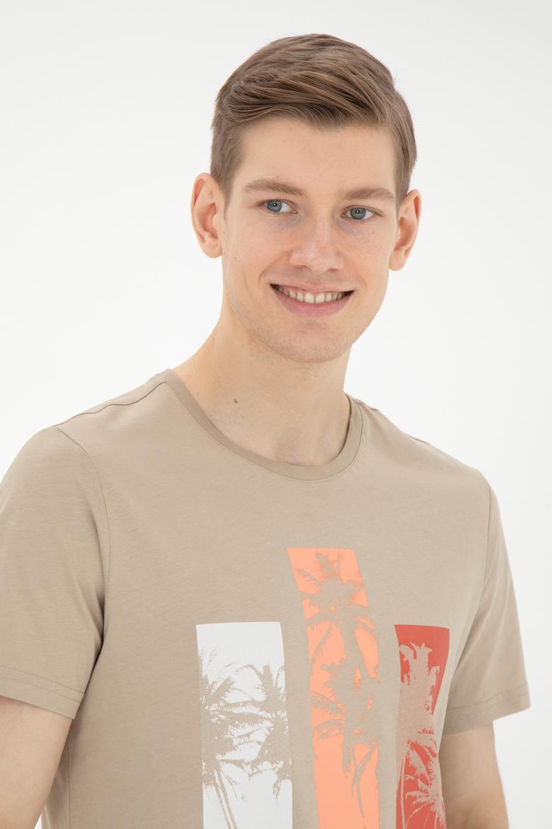 Erkek Açık Haki Tişört - 50287068021