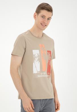 Erkek Açık Haki Tişört - 50287068021