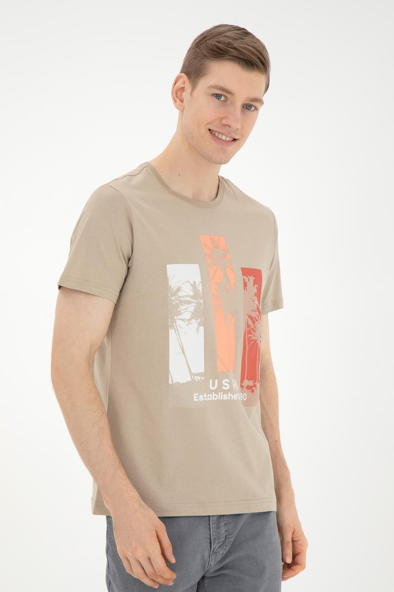 Erkek Açık Haki Tişört - 50287068021