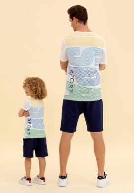 Erkek Beyaz Bisiklet Yaka Tişört - 50263316030