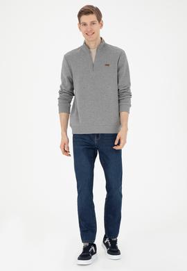 Erkek Gri Melanj Sweatshirt - 50289124011