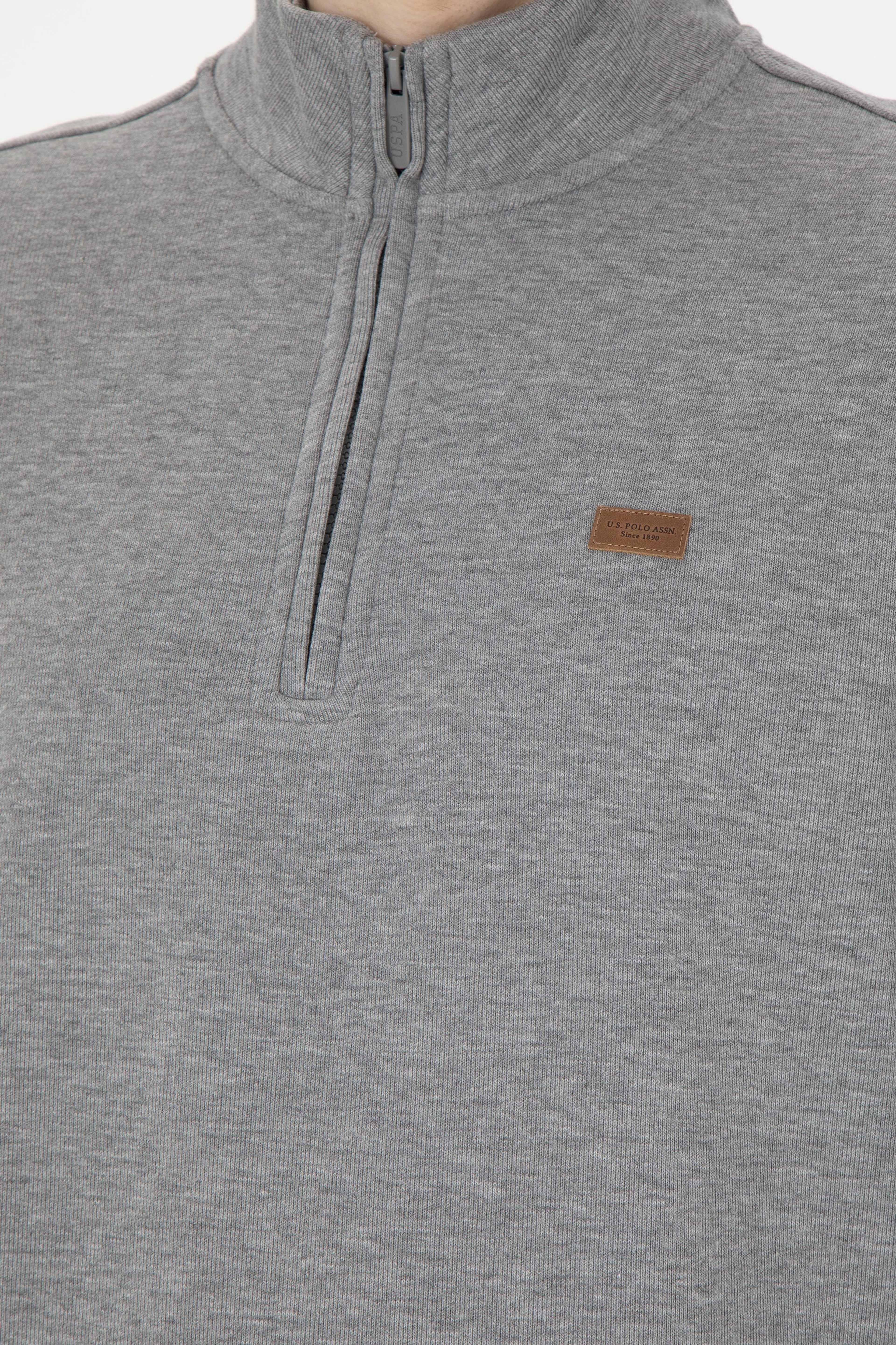 Erkek Gri Melanj Sweatshirt