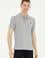 Erkek Slim Fit Polo Yaka Gri Melanj Basic Tişört
