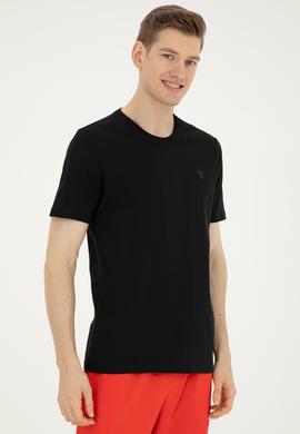 Erkek Siyah Basic Tişört - 50279632007