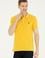 Erkek Slim Fit Polo Yaka Safran Basic Tişört