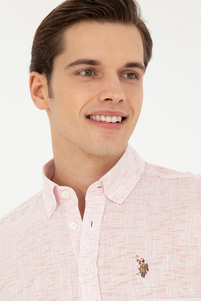 Erkek Turuncu Uzun Kollu Gömlek - 50249546019