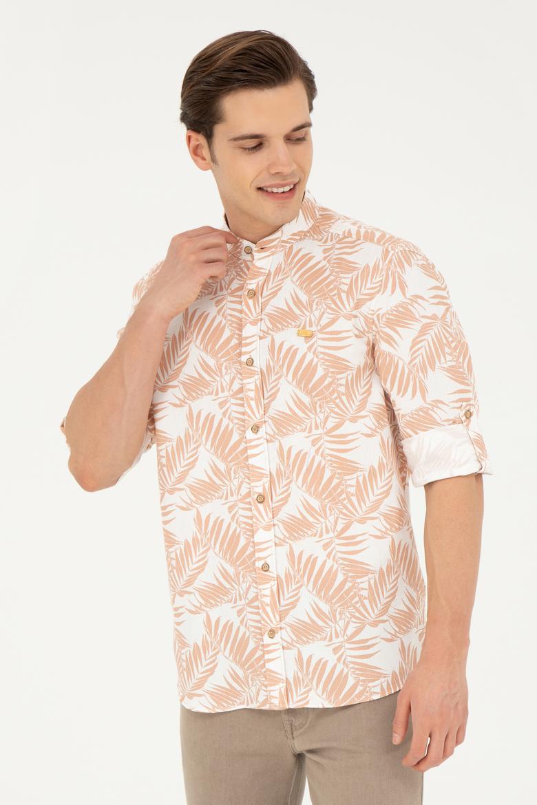 Erkek Camel Uzun Kollu Gömlek