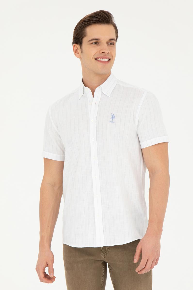 Erkek Mavi Kısa Kollu Gömlek