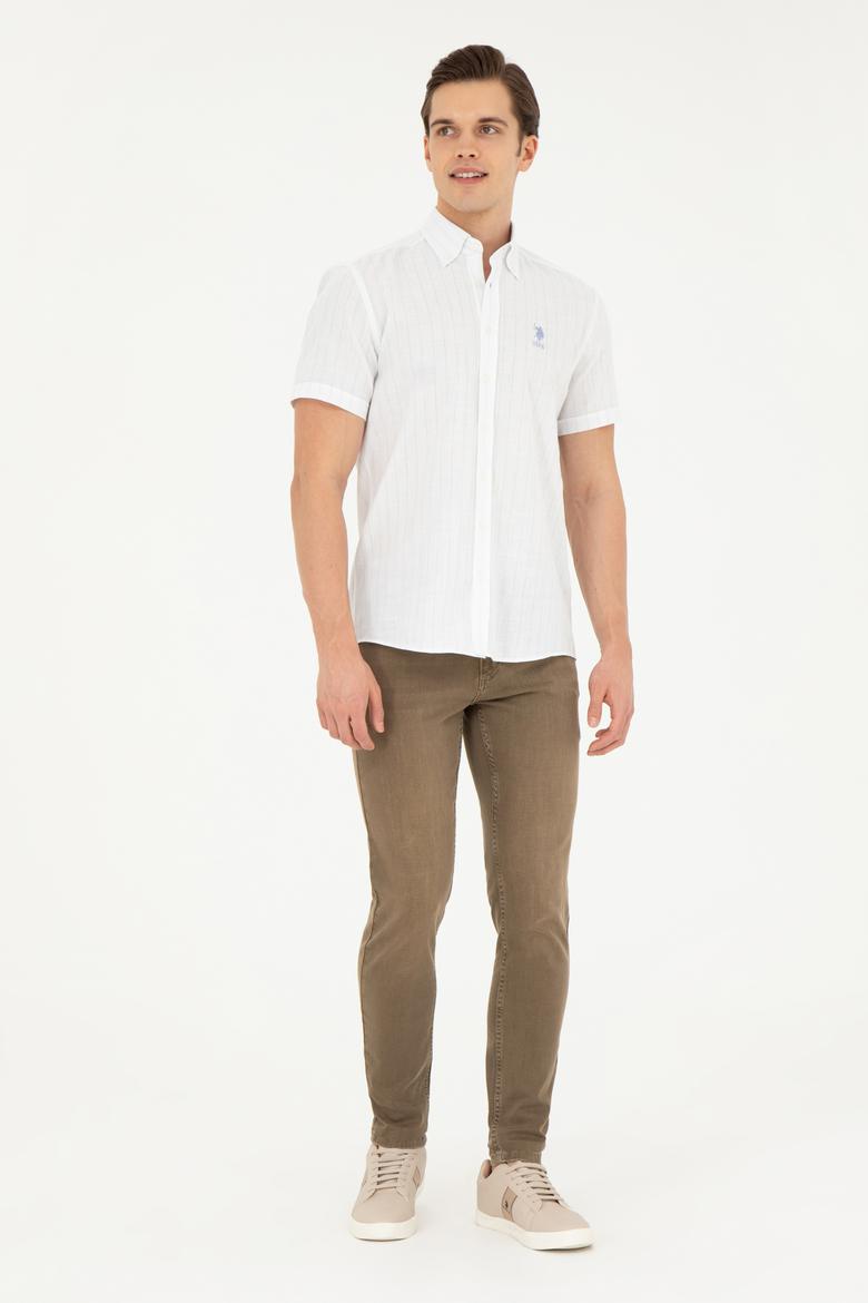 Erkek Mavi Kısa Kollu Gömlek - 50263882017