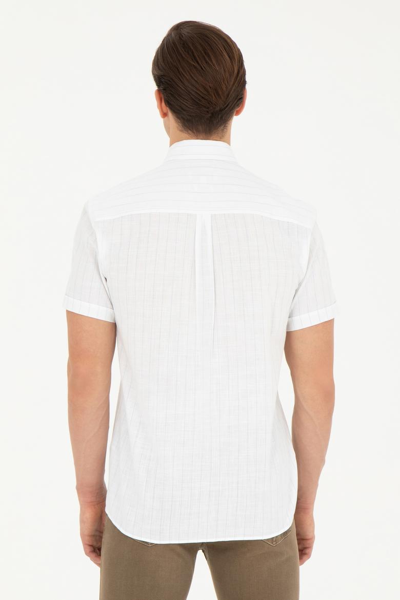 Erkek Mavi Kısa Kollu Gömlek - 50263882017