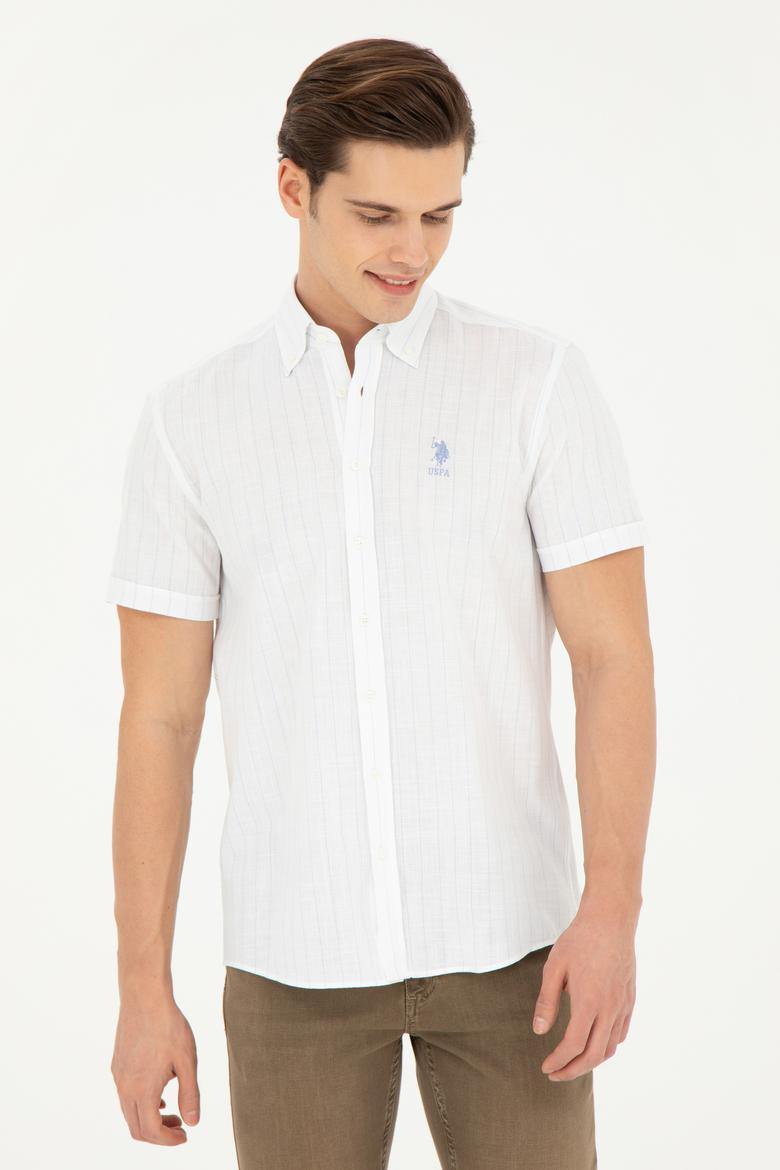 Erkek Mavi Kısa Kollu Gömlek - 50263882017