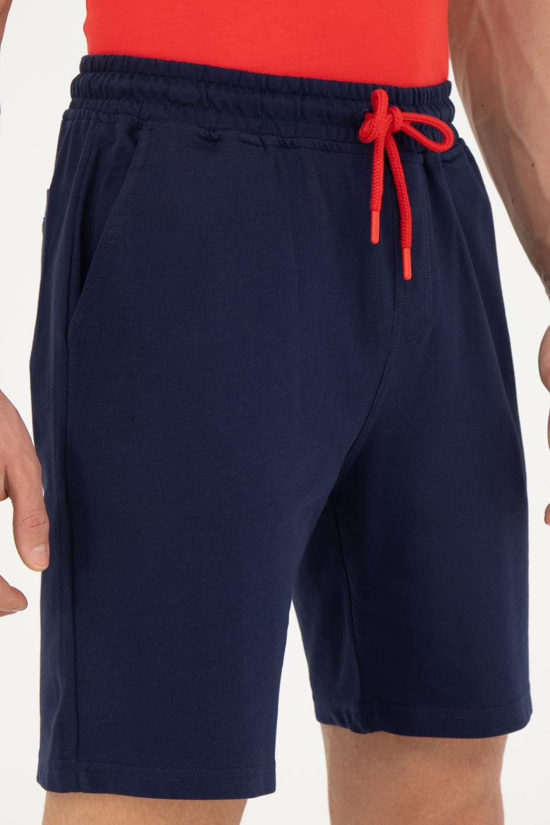 Erkek Lacivert Örme Şort - 50279636051