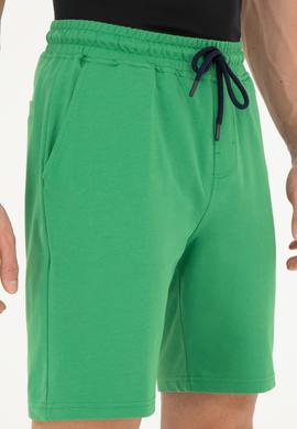 Erkek Yeşil Örme Şort - 50279636091