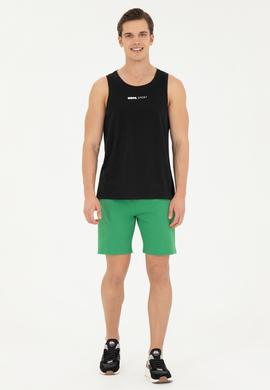 Erkek Yeşil Örme Şort - 50279636091