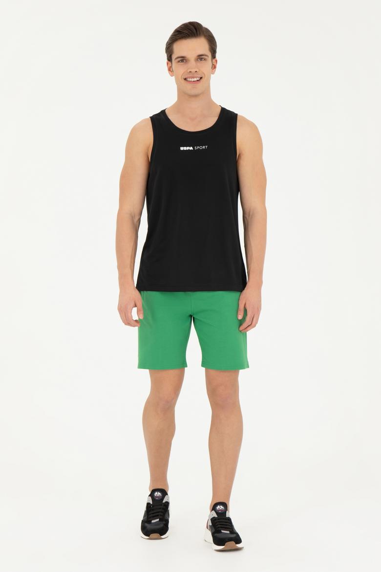 Erkek Yeşil Örme Şort