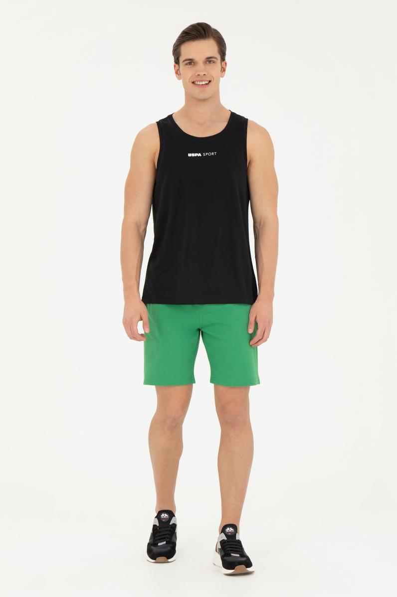 Erkek Yeşil Örme Şort