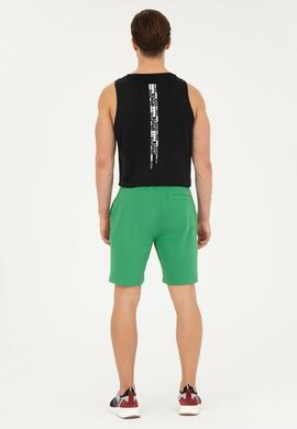 Erkek Yeşil Örme Şort - 50279636091