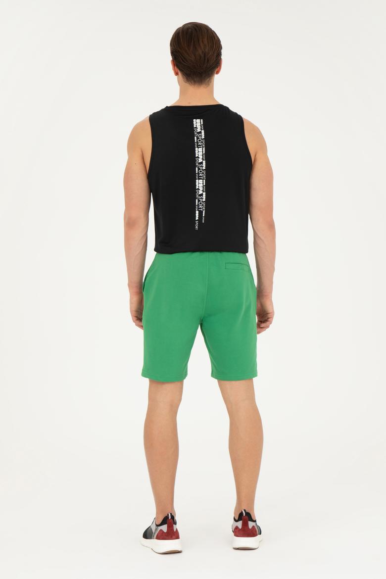 Erkek Yeşil Örme Şort - 50279636091