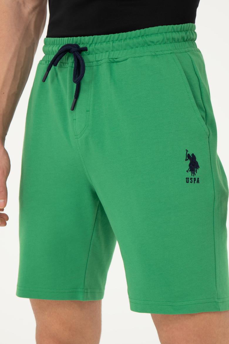 Erkek Yeşil Örme Şort - 50279636091