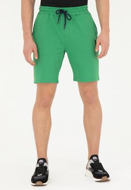 Erkek Yeşil Örme Şort - 50279636091