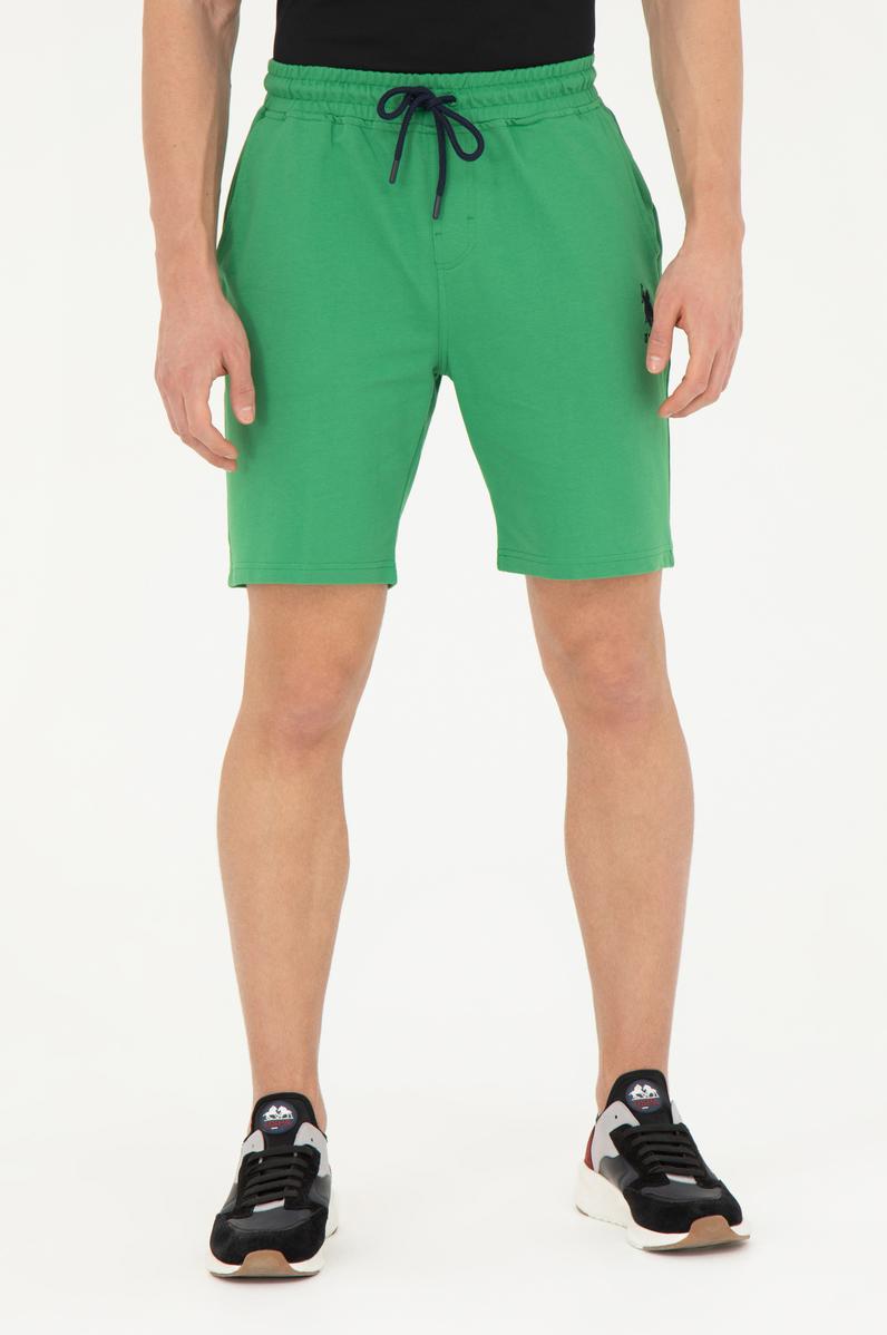 Erkek Yeşil Örme Şort