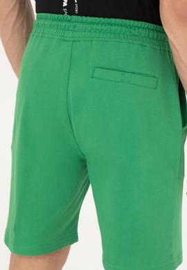 Erkek Yeşil Örme Şort - 50279636091