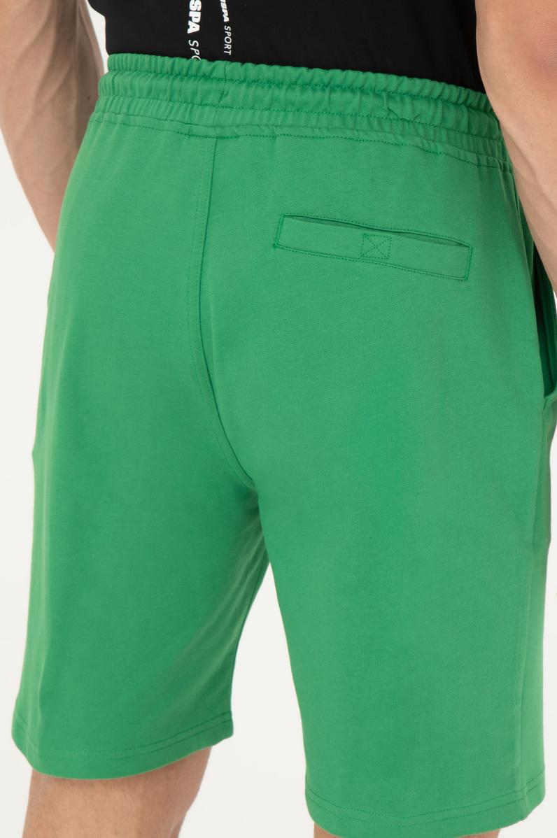 Erkek Yeşil Örme Şort