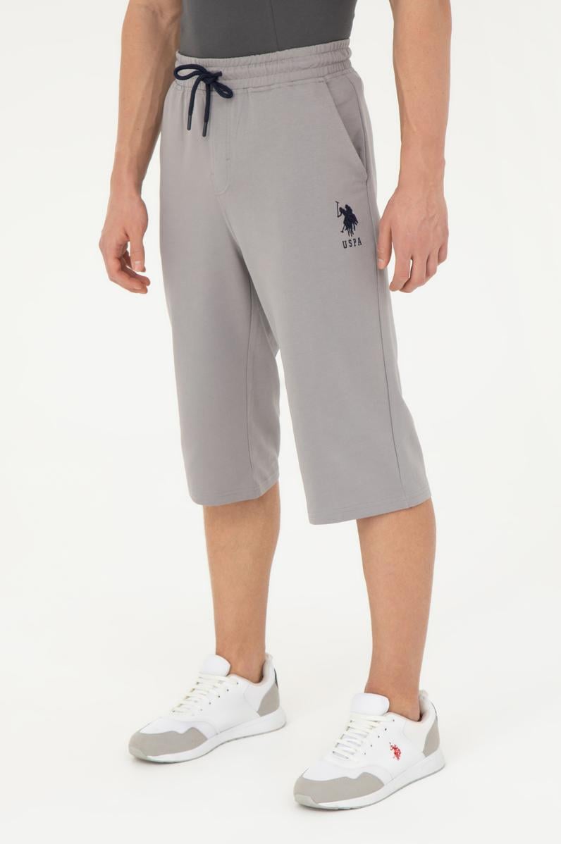 Erkek Koyu Gri Örme Şort