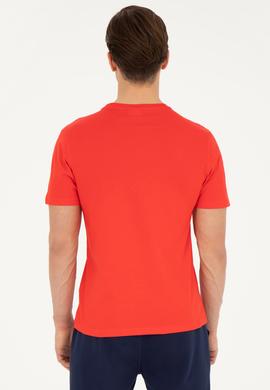 Erkek Regular Fit Bisiklet Yaka Kırmızı Tişört - 50282005021