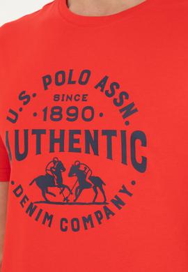 Erkek Regular Fit Bisiklet Yaka Kırmızı Tişört - 50282005021