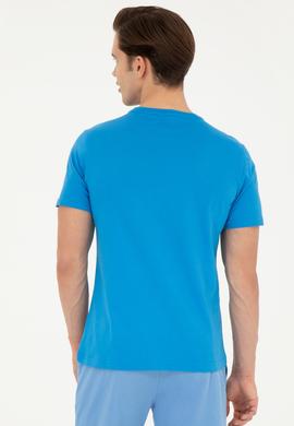 Erkek Regular Fit Bisiklet Yaka Saks Tişört - 50282005038