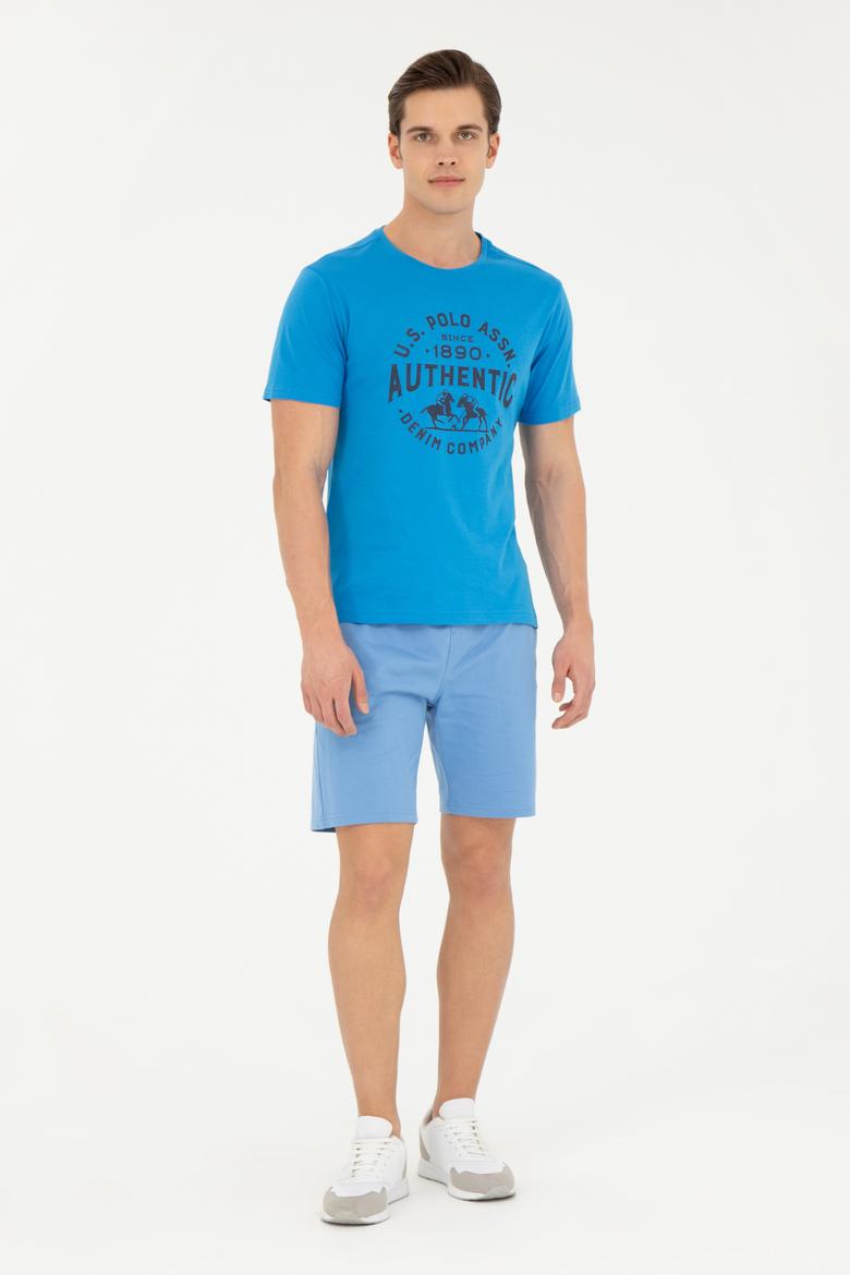 Erkek Regular Fit Bisiklet Yaka Saks Tişört - 50282005038