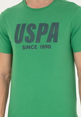 Erkek Regular Fit Bisiklet Yaka Yeşil Tişört - 50282027031