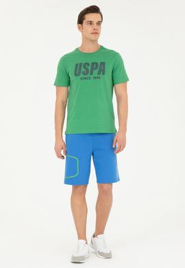 Erkek Regular Fit Bisiklet Yaka Yeşil Tişört - 50282027031