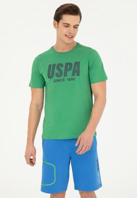 Erkek Regular Fit Bisiklet Yaka Yeşil Tişört - 50282027031