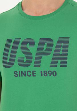 Erkek Regular Fit Bisiklet Yaka Yeşil Tişört - 50282027031