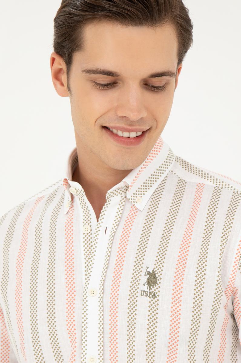 Erkek Haki Uzun Kollu Gömlek