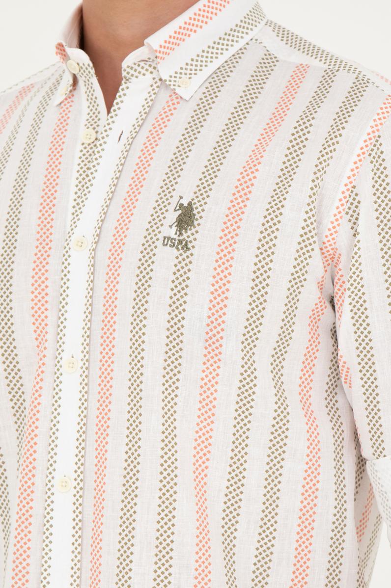 Erkek Haki Uzun Kollu Gömlek